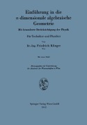 Cover-Bild zum Titel 'Einführung in die n-dimensionale algebraische Geometrie' von 'Fiedrich Klinger'