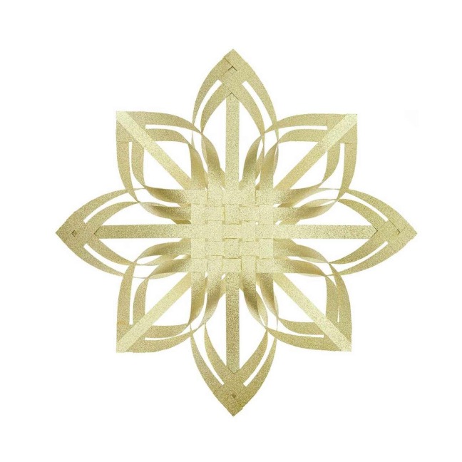 Bastelset Webstern, glitter gold, 40 cm FSC MIX - 