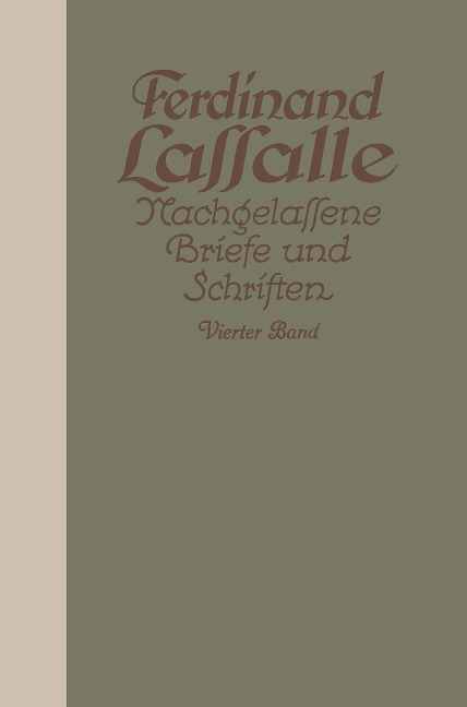 Lassalles Briefwechsel mit Gräfin Sophie von Hatzfeldt - Ferdinand Lassalle, Gustav Mayer