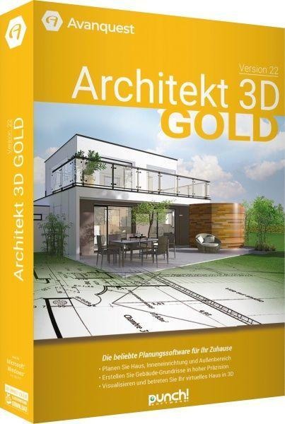 Architekt 3D 22 Gold (Code in a Box). Für Windows 10/11 - 