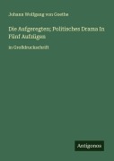 Cover-Bild zum Titel 'Die Aufgeregten; Politisches Drama In Fünf Aufzügen' von 'Johann Wolfgang von Goethe'