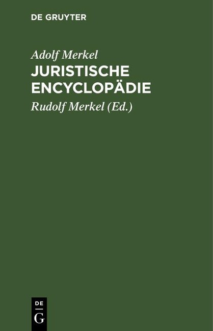 Juristische Encyclopädie - Adolf Merkel