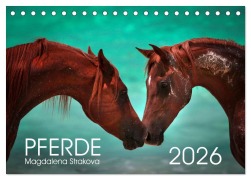 Pferde - Magdalena Strakova (Tischkalender 2026 DIN A5 quer), CALVENDO Monatskalender - Magdalena Strakova