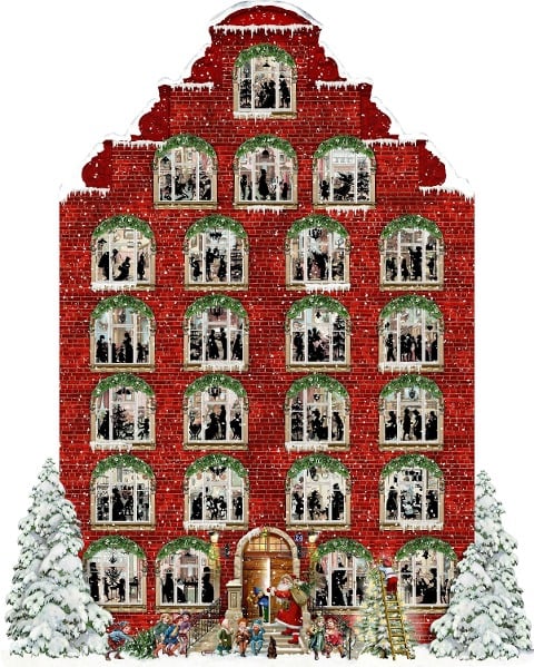 Wand-Adventskalender - Nostalgisches Weihnachtshaus -  Wand-Adventskalender - Nostalgisches Weihnachtshaus -