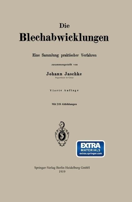 Die Blechabwicklungen - Johann Jaschke