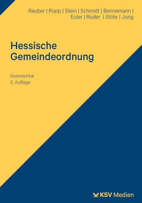 Hessische Gemeindeordnung (HGO) - David Rauber, Martin Jung, Thomas Euler, Helmut Schmidt, Tim Ruder