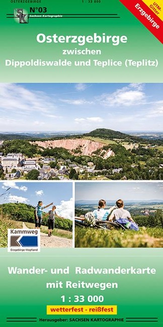 Osterzgebirge zwischen Dippoldiswalde und Teplice 1 : 33 000 - 