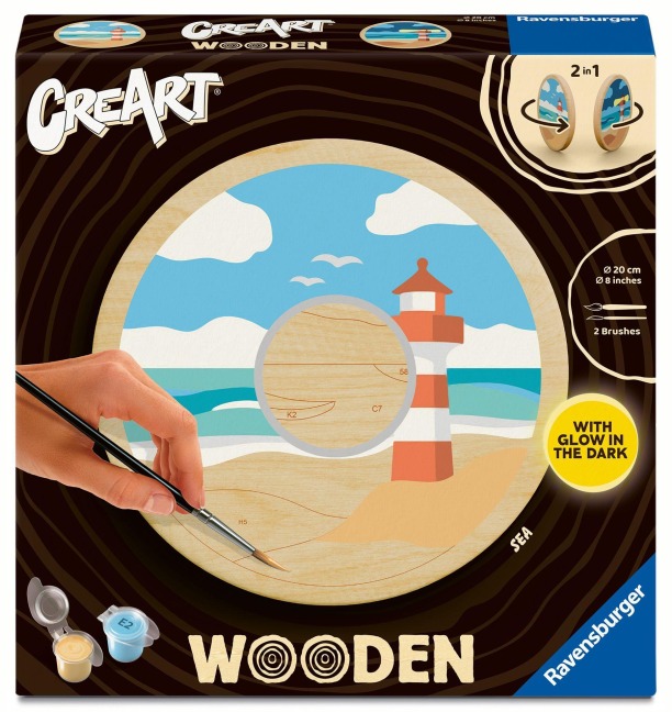 CreArt, Malen nach Zahlen Wooden - Sea - 