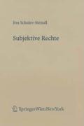 Cover-Bild zum Titel 'Subjektive Rechte' von 'Eva Schulev-Steindl'