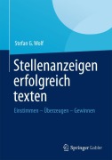 Cover-Bild zum Titel 'Stellenanzeigen erfolgreich texten' von 'Stefan G. Wolf'