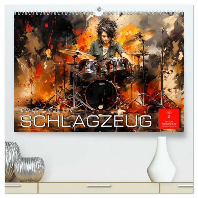 Schlagzeug ewige Liebe live (hochwertiger Premium Wandkalender 2026 DIN A2 quer), Kunstdruck in Hochglanz - Peter Roder