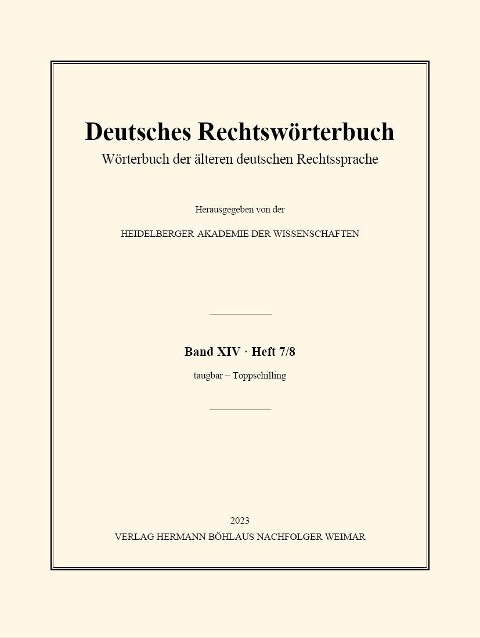 Deutsches Rechtswörterbuch - 