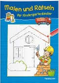 Malen und Rätseln für Kindergartenkinder. Baustelle - 