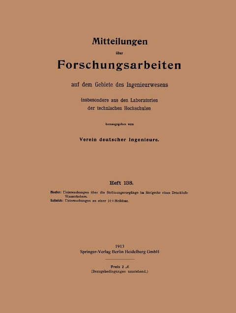 Mitteilungen über Forschungsarbeiten auf dem Gebiete des Ingenieurwesens - Kurt Hoefer, Robert Szitnick