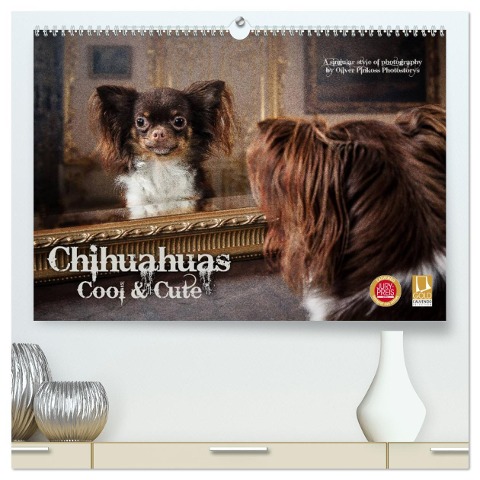Chihuahuas - Cool and Cute (hochwertiger Premium Wandkalender 2024 DIN A2 quer), Kunstdruck in Hochglanz - Oliver Pinkoss Photostorys