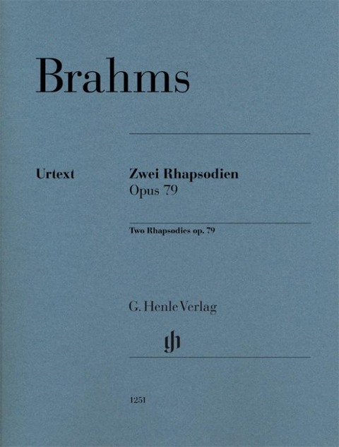 Zwei Rhapsodien op. 79 für Klavier zu zwei Händen - Johannes Brahms