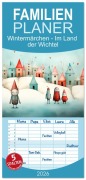 Familienplaner 2026 - Wintermärchen - Im Land der Wichtel mit 5 Spalten (Wandkalender, 21 x 45 cm) CALVENDO - Erich Krätschmer