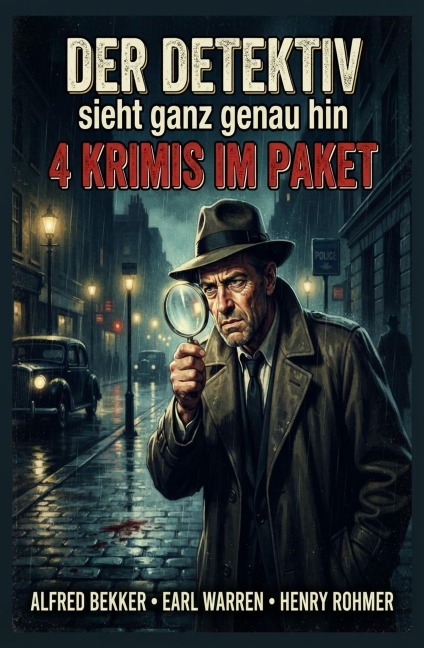 Der Detektiv sieht ganz genau hin: 4 Krimis im Paket - Alfred Bekker, Henry Rohmer, Earl Warren