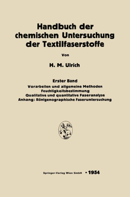 Handbuch der chemischen Untersuchung der Textilfaserstoffe - Herbert Maria Ulrich