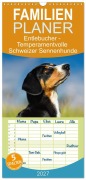 Cover-Bild zum Titel 'Familienplaner 2027 - Entlebucher - Temperamentvolle Schweizer Sennenhunde mit 5 Spalten (Wandkalender, 21 x 45 cm) CALVENDO' von 'Jana K. Fotografie'