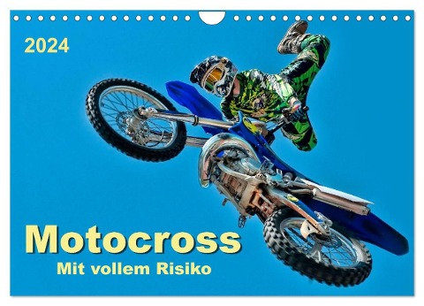 Motocross - mit vollem Risiko (Wandkalender 2024 DIN A4 quer), CALVENDO Monatskalender - Peter Roder