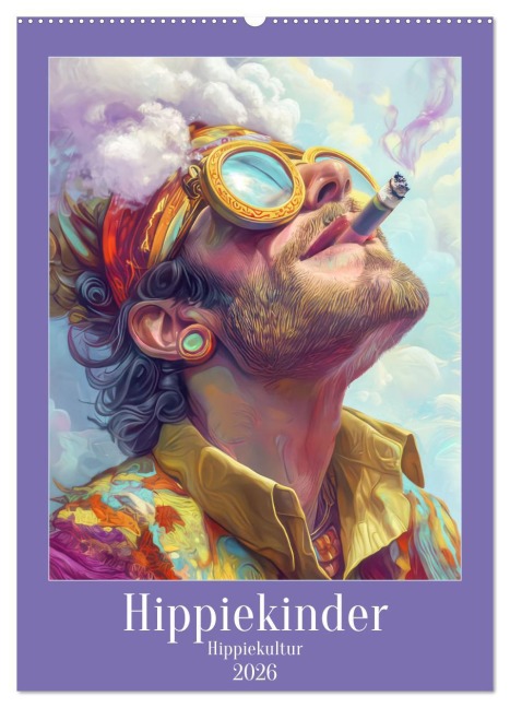 Hippiekinder - Hippiekultur (Wandkalender 2026 DIN A2 hoch), CALVENDO Monatskalender - Liselotte Brunner-Klaus
