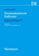 Cover-Bild zum Titel 'Deonomasticon Italicum (DI), Volume III, Derivati da nomi geografici (M-Q)' von ''