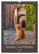 Katzen von Rhodos (Wandkalender 2026 DIN A3 hoch), CALVENDO Monatskalender - Katho Menden