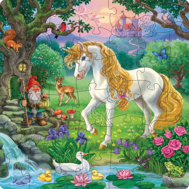 Kinderpuzzle 44 Teile - Märchenhaftes Einhorn - 