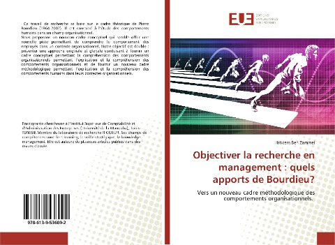 Objectiver la recherche en management : quels apports de Bourdieu? - Ibticem Ben Zammel