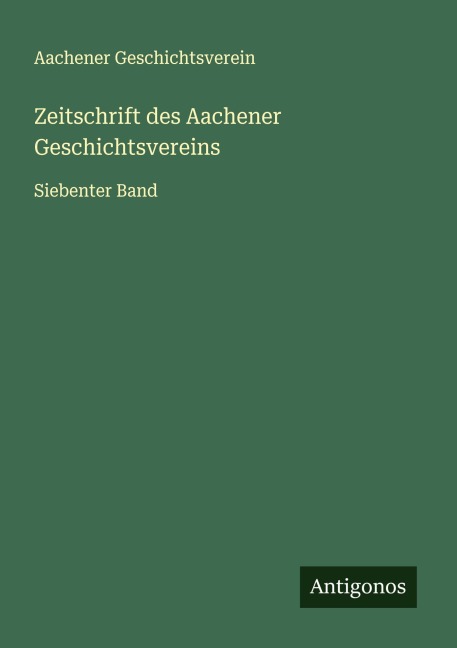 Zeitschrift des Aachener Geschichtsvereins - Aachener Geschichtsverein