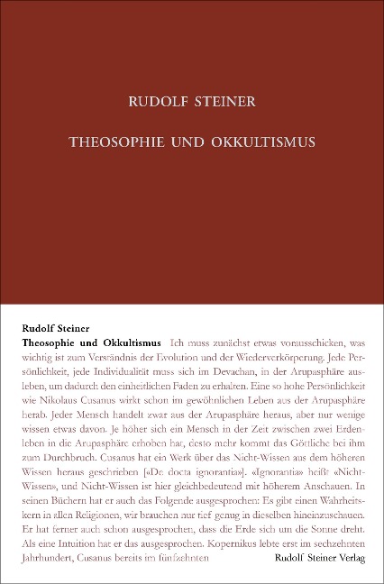 Theosophie und Okkultismus - Rudolf Steiner