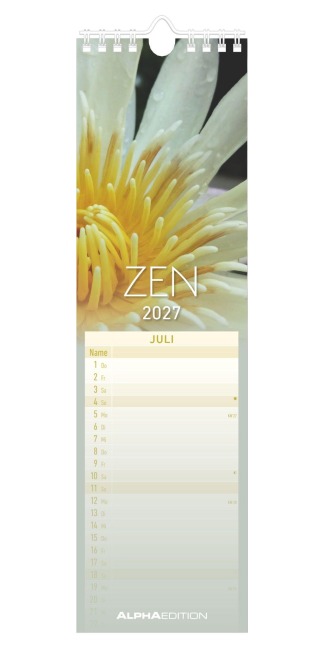 Streifenplaner Mini Zen 2027 - 