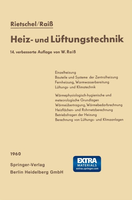 H. Rietschels Lehrbuch der Heiz- und Lüftungstechnik - Hermann Rietschel, Wilhelm Raiss, Fritz Roedler
