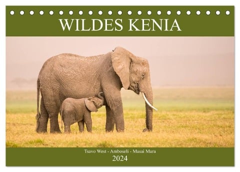 Wildes Kenia (Tischkalender 2024 DIN A5 quer), CALVENDO Monatskalender - Martina Schikore