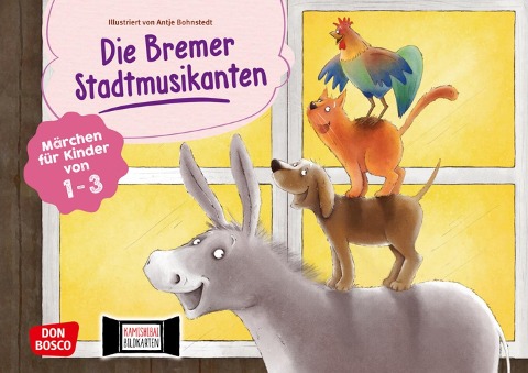 Die Bremer Stadtmusikanten. Kamishibai Bildkartenset. - Brüder Grimm