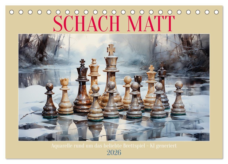 Schach Matt (Tischkalender 2026 DIN A5 quer), CALVENDO Monatskalender - Cathrin Illgen