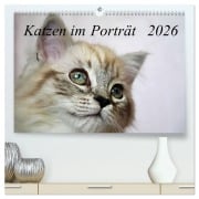 Cover-Bild zum Titel 'Katzen im Porträt / Geburtstagskalender (hochwertiger Premium Wandkalender 2026 DIN A2 quer), Kunstdruck in Hochglanz' von 'Jennifer Chrystal'