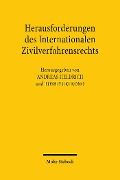 Cover-Bild zum Titel 'Herausforderungen des Internationalen Zivilverfahrensrechts' von ''