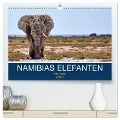 Namibias Elefanten (hochwertiger Premium Wandkalender 2024 DIN A2 quer), Kunstdruck in Hochglanz - Wibke Woyke