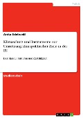 Cover-Bild zum Titel 'Klimaschutz und Instrumente zur Umsetzung klimapolitischer Ziele in der EU' von 'Anita Edelweiß'