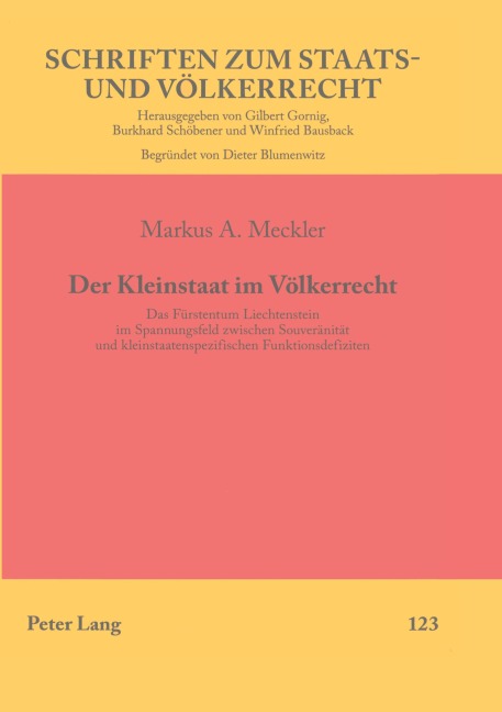 Der Kleinstaat im Völkerrecht - Markus Meckler