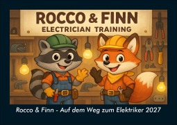 Cover-Bild zum Titel 'Rocco & Finn - Auf dem Weg zum Elektriker 2027 Fotokalender DIN A5' von 'Kevin Heber, Tobias Schmitt'