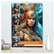 Cover-Bild zum Titel 'Antike Amazonen. Furchtlose Fantasy-Kriegerinnen (hochwertiger Premium Wandkalender 2026 DIN A2 hoch), Kunstdruck in Hochglanz' von 'Rose Hurley'