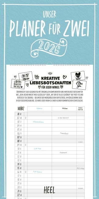 Unser Planer für Zwei - Paarplaner Kalender 2026 - 