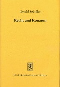 Cover-Bild zum Titel 'Recht und Konzern' von 'Gerald Spindler'