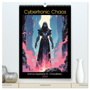 Cybertronic Chaos: Anime-inspirierte KI- Charaktere (hochwertiger Premium Wandkalender 2026 DIN A2 hoch), Kunstdruck in Hochglanz - Sebastian Lüdke