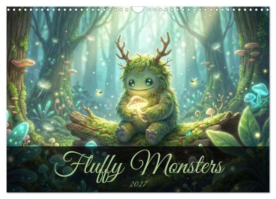 Fluffy Monsters (Wandkalender 2027 DIN A3 quer), CALVENDO Monatskalender - 