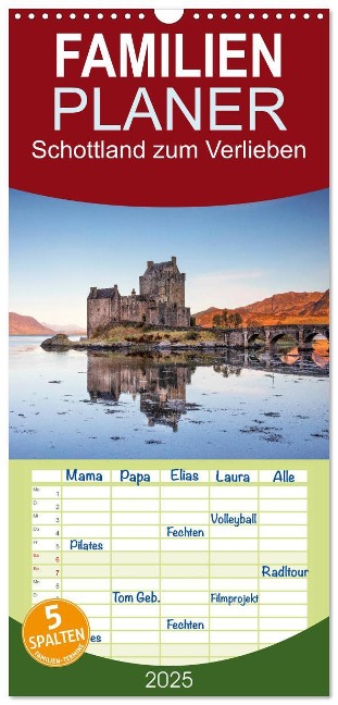 Familienplaner 2025 - Schottland zum Verlieben mit 5 Spalten (Wandkalender, 21 x 45 cm) CALVENDO - Anne Berger