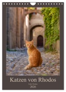 Cover-Bild zum Titel 'Katzen von Rhodos (Wandkalender 2026 DIN A4 hoch), CALVENDO Monatskalender' von 'Katho Menden'